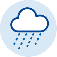 A rain cloud icon depicting abandonment